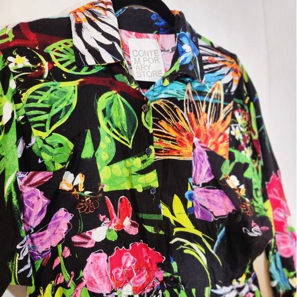 Contemporary Store Small/Medium Boutique Tropical Jungle Colorful Shorts Romper - Picture 2 of 9